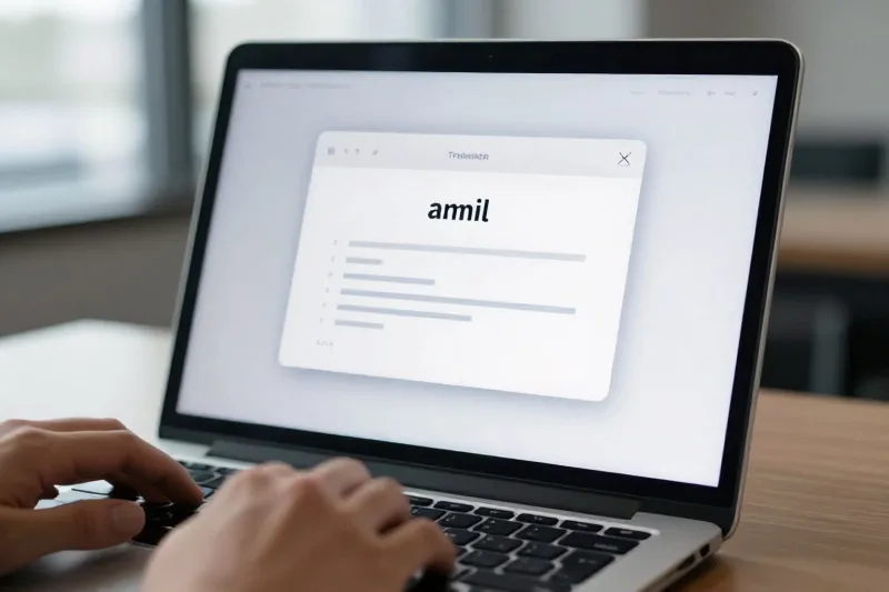 Schermo di un computer con un messaggio di posta sospetto da analizzare